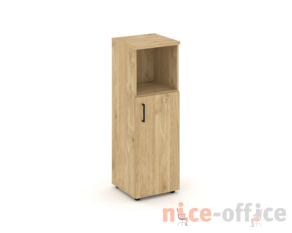 Шкаф средний узкий правый закрытый с нишей 400x400x1203 Стайл Проджект / Style Project