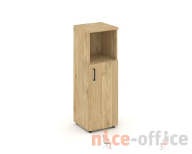 Шкаф средний узкий правый закрытый с нишей 400x400x1203 Стайл Проджект / Style Project images