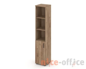 Шкаф высокий узкий полузакрытый левый 400x400x1982 зад. стенка HDF Стайл Проджект / Style Project images