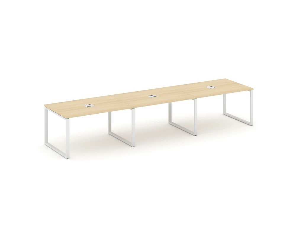 Стол переговорный на О-образном каркасе 60 мм с лючком 4410x980x750 Style Project