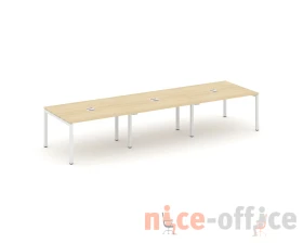 Стол переговорный на П-образном каркасе 50 мм с лючком 4410x1180x750 Стайл Проджект / Style Project images