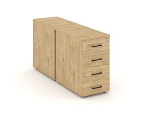 Тумба опорная/приставная с ящиками 416x1232x750 Стайл Проджект / Style Project images