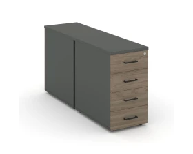 Тумба опорная/приставная с ящиками 416x1232x750 Стайл Проджект / Style Project images