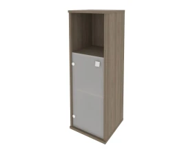Шкаф средний узкий 1 низкая дверь стекло левый 412x410x1215 Стайл Систем / Style System images