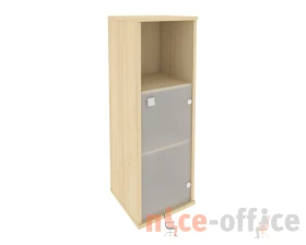 Шкаф средний узкий 1 низкая дверь стекло правый 412x410x1215 Стайл Систем / Style System images