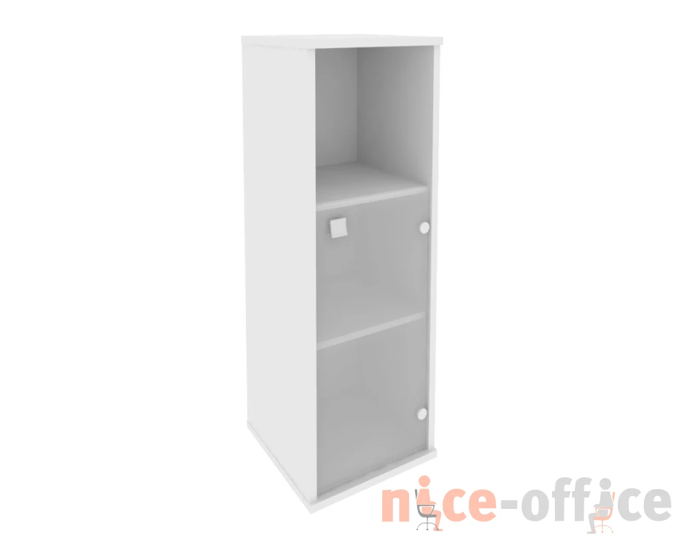 Шкаф средний узкий 1 низкая дверь стекло правый 412x410x1215 Стайл Систем / Style System