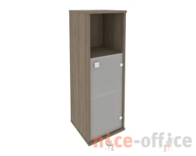Шкаф средний узкий 1 низкая дверь стекло правый 412x410x1215 Стайл Систем / Style System images