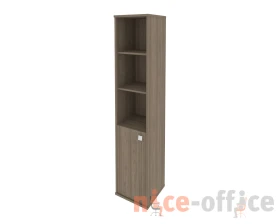 Шкаф высокий узкий 1 низкая дверь ЛДСП левый 412x410x1980 Стайл Систем / Style System images