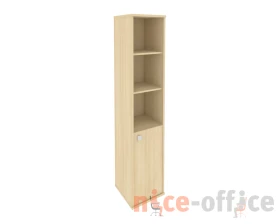 Шкаф высокий узкий 1 низкая дверь ЛДСП правый 412x410x1980 Стайл Систем / Style System images