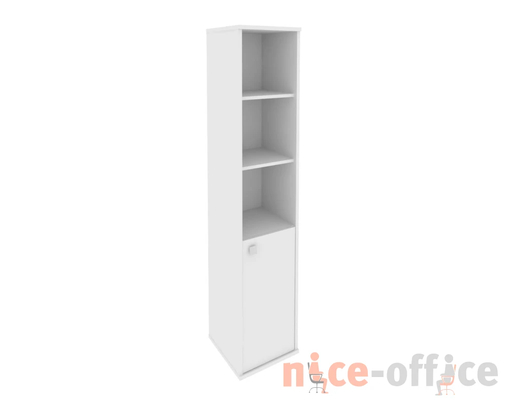Шкаф высокий узкий 1 низкая дверь ЛДСП правый 412x410x1980 Стайл Систем / Style System