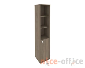 Шкаф высокий узкий 1 низкая дверь ЛДСП правый 412x410x1980 Стайл Систем / Style System images