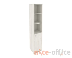 Шкаф высокий узкий 1 низкая дверь ЛДСП правый 412x410x1980 Стайл Систем / Style System images