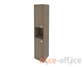 Шкаф высокий узкий 2 низкие двери ЛДСП левый 412x410x1980 Стайл Систем / Style System images