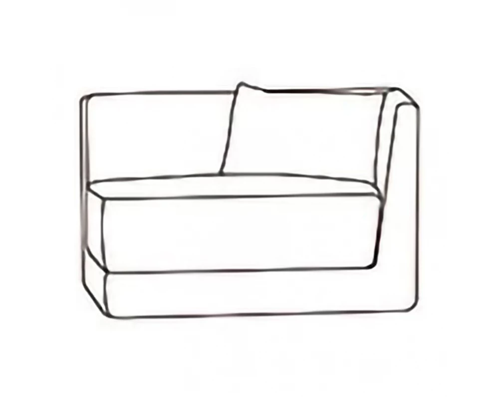 Модуль одноместный с 1-яр. спинкой, левый