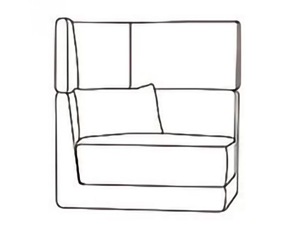 Модуль одноместный с 2-яр. спинкой, правый