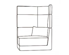 Модуль одноместный с 3-яр. спинкой, левый images