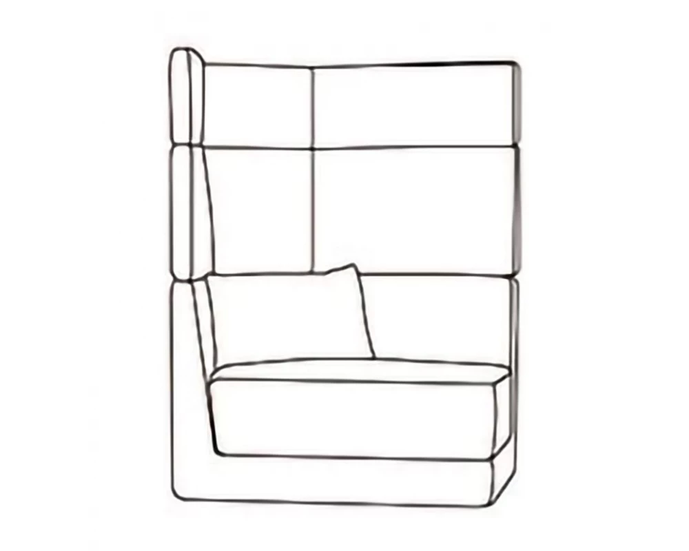 Модуль одноместный с 3-яр. спинкой, правый