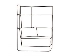 Модуль одноместный с 3-яр. спинкой, правый images