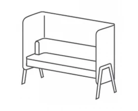 Секция высокая с диваном 160 на металлич.опорах Morgan images