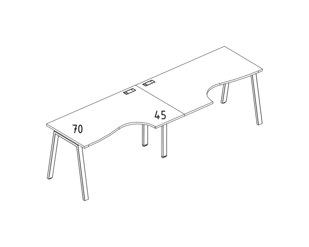 Рабочая станция столы Классика на каркасе TRE (2х140) A4.PRO