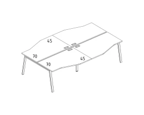 Станция на каркасе TRE со столами Техно 4х160 A4.PRO images