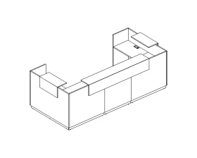 Стойка ресепшн П-образная 335x155x115 A4 images