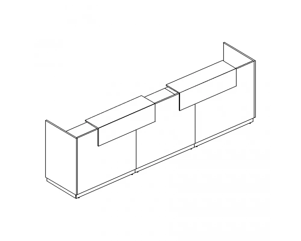 Стойка ресепшн прямая 365x73x115 A4
