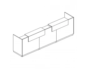 Стойка ресепшн прямая 365x73x115 A4 images