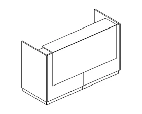 Стойка ресепшн прямая (полка высокая) 185x73x115 A4 images