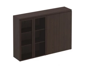 Шкаф для документов средний комбинированный со стеклом закрытый МК 322 ДА Mark images