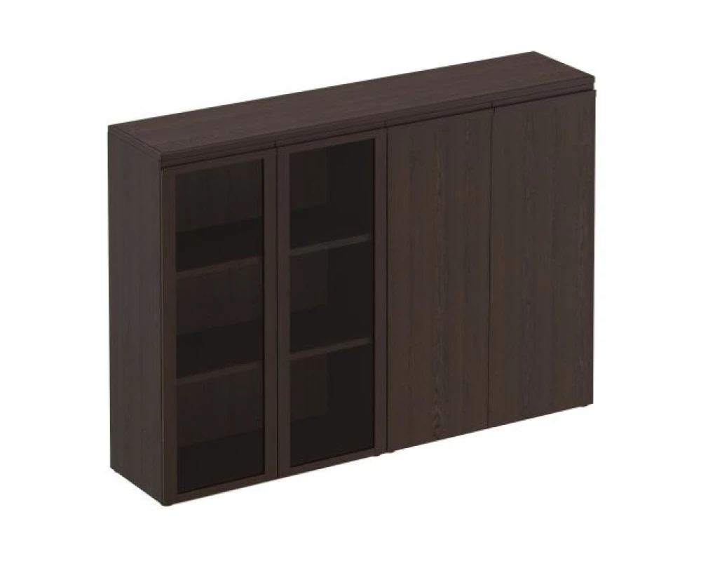 Шкаф для документов средний комбинированный со стеклом закрытый МК 322 ДА Mark