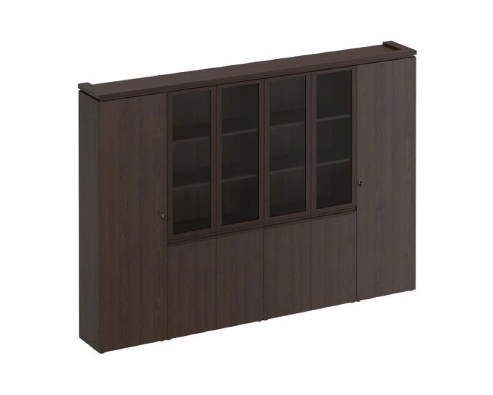 Шкаф комбинированный для документов узкий со стеклом 2 шт для одежды узкий МК 390 ДА Mark