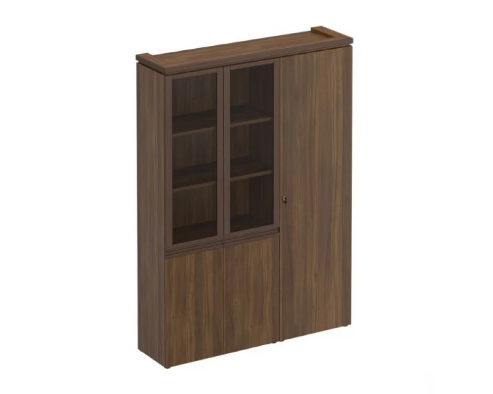 Шкаф комбинированный со стеклом для одежды узкий МК 358 ДА Mark