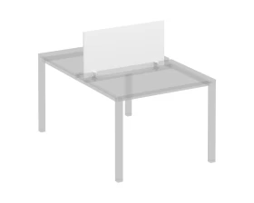 Экран для рабочей станции 100 на белом металлокаркасе Комфорт КФ images