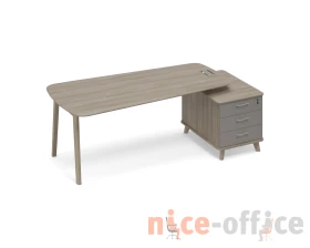 Стол на опорной тумбе малой (тип 3) WOOD Time Wood images