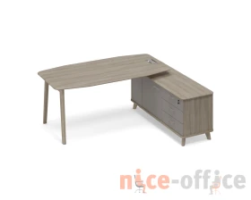 Стол правый на тумбе тип 2 WOOD для руководителя Time Wood images