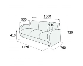 Диван 3-х местный Альфа Люкс images
