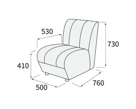 Модуль 1-но местный без подлокотников Альфа Люкс images