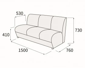 Модуль 3-х местный без подлокотников Альфа Люкс images