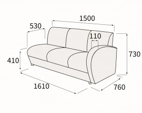 Модуль 3-хмест. с правым подлок-ком Альфа Люкс images