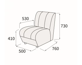 Модуль 1-но местный без подлокотников Альфа Люкс images