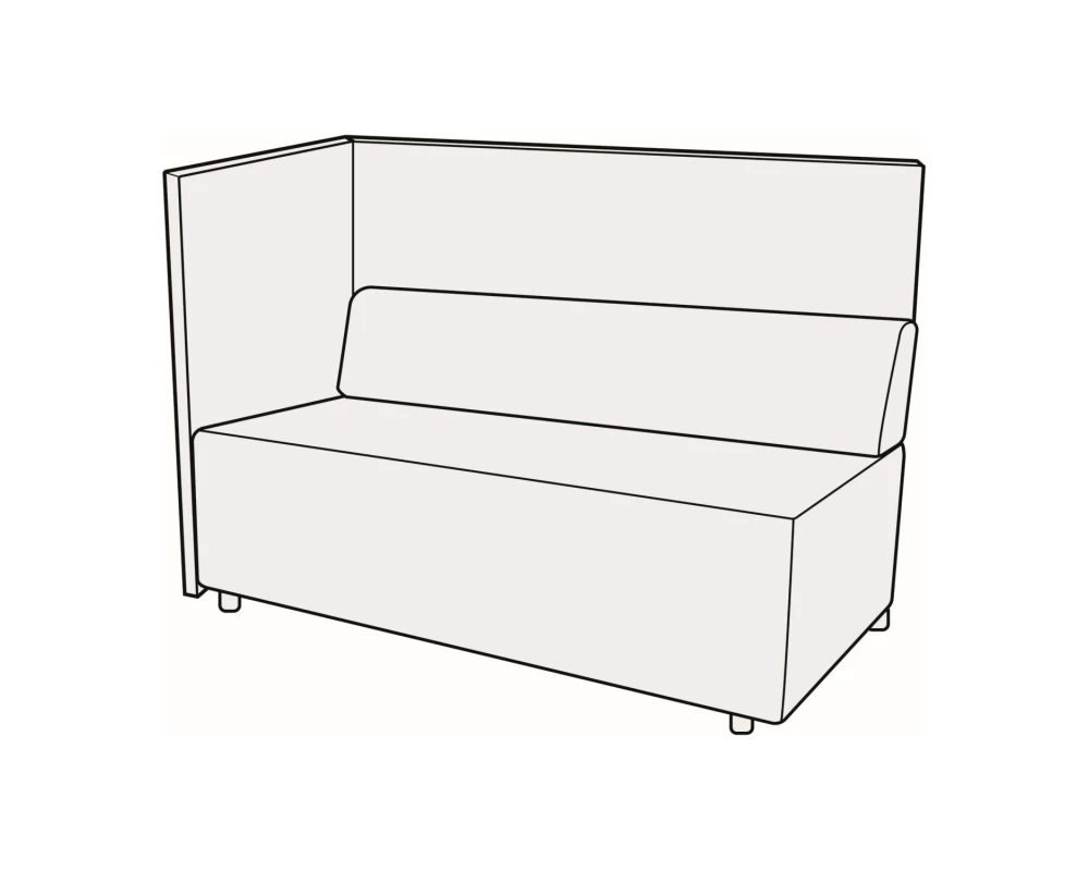 Модуль 2-х мест. с левым подл-комкупе Гамма купе