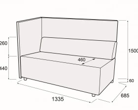 Модуль 2-х мест. с левым подл-комкупе Гамма купе images
