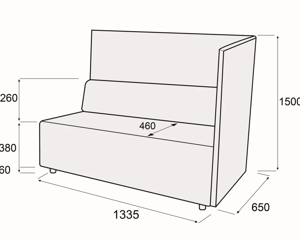 Модуль 2-х мест. с правым подл-комкупе Гамма купе