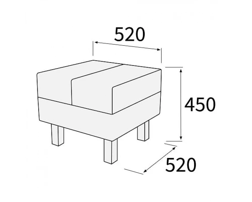 Банкетка 1-х мест. малая Лима