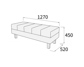 Банкетка 2-х мест. малая Лима images