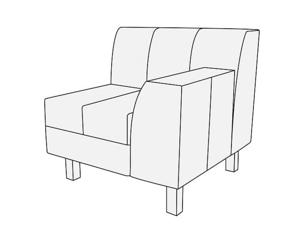 Модуль 1-х мест. с лев./прав. подл-ком Лима