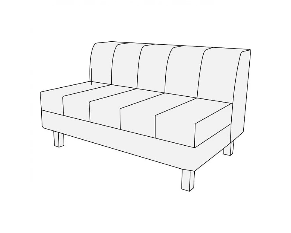 Модуль 3-х местный без подлокотников Лима