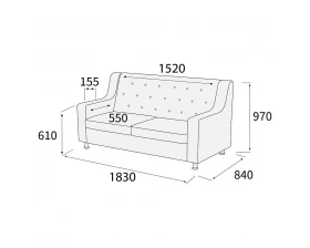 Диван 3-х местный МирЭль Люкс images
