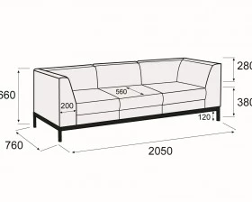 Диван 3-х местный Омега Стил images